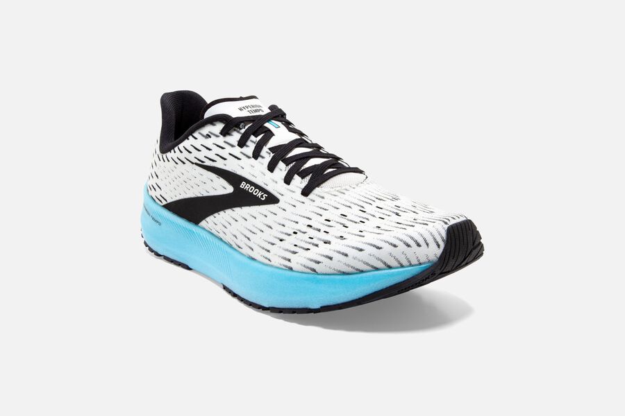 Brooks Hyperion Tempo Road Running Shoes Womens - White/Black/Turquoise - GLEZN-2085